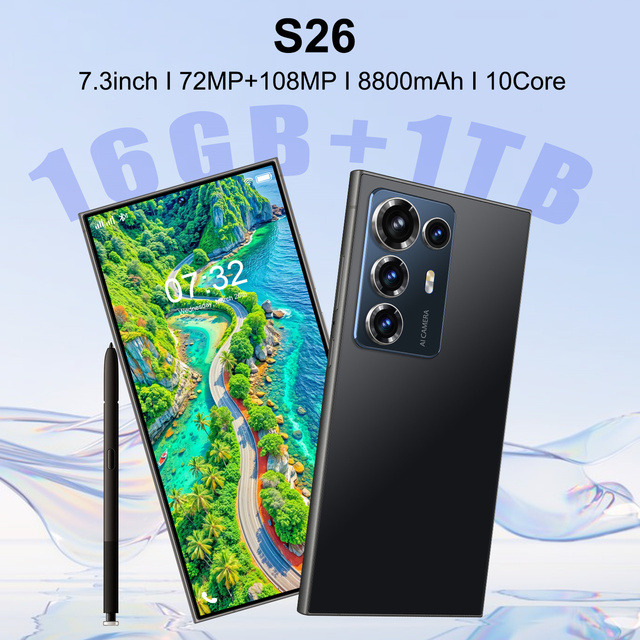 5G Network S26 Ultra Smartphone Gaming Performance Deca-Core Big Battery Global Sales 2026 Model
