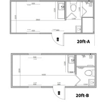 Conteneur modulaire de 20 pieds neuf pour usage commercial, conception préfabriquée, conteneur maritime, salle de bain, maisons modulaires