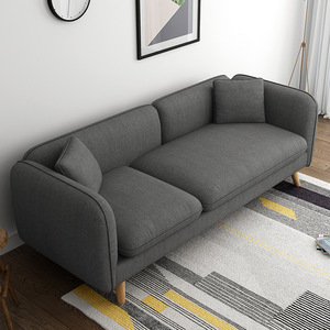 Nordic Fabric Sofa Small Apartment Combination Modern Minimalist <b>Single</b> Double Triple Seat Sofa For Living Room Apartment - Product Image 1