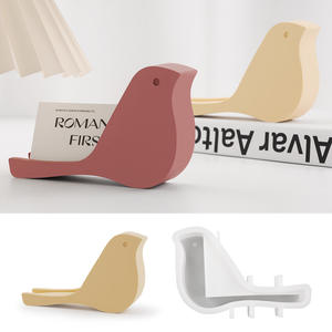 Beton sıva kuş iş kart tutucu silikon kalıp masaüstü iş kart ekranı standı standı kalıp ev dekorasyon - Product Image 4