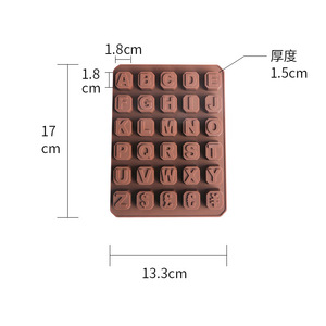 Alphabet And Number Chocolate Molds Reusable Silicone Cake Decorating Supplies For Birthday Baking - Product Image 3