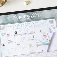 Calendrier de bureau personnalisé inspirant avec des citations inspirantes, planificateur à feuilles mobiles pour 365 jours avec impression de logo pour une utilisation au bureau et à la maison
