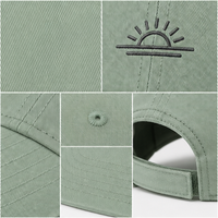Gorra de golf de lujo transpirable de sarga de algodón de tacto seco, de 6 paneles, con logotipo minimalista, silenciosa, de alto rendimiento, con bordado tonal, OEM premium, MOQ bajo