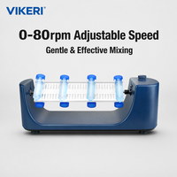 Mélangeur rotatif médical VIKERI MX-RL-E 0-80 tr/min, style tournebroche, affichage numérique, protection IP21, entraînement par moteur DC pour laboratoire