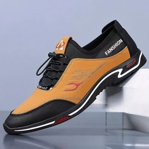 Chaussures pour hommes, nouvelles chaussures en cuir respirantes, mode sportive, version coréenne de la tendance à semelle souple, section fine, légères - Product Image 2