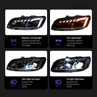 Pour VW Ensemble de phares 11-16 pour B7, mise à niveau LED avec lentilles et clignotants dynamiques à défilement de lumière