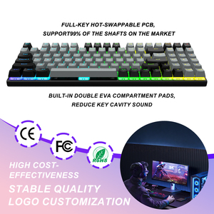 Clavier mécanique personnalisé à 94 touches avec interface USB filaire, clavier mécanique de jeu RGB à commutation à chaud - Product Image 1