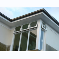 CBMMart Fenêtres en aluminium à double vitrage trempé pour villa bien aérée Fenêtre en PVC Fenêtre manuelle en aluminium à auvent