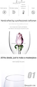 Nouveau Offres Spéciales! Tasses à Champagne personnalisées pour Festival de mariage, verres à vin étincelant Ins, gobelet en cristal, tasse à vin français avec Rose Dec - Product Image 6