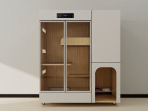 خزانات حيوانات أليفة متحركة بعجلات من الخشب الصلب مباشرة من المصنع متعدد الطبقات في الأماكن المغلقة - Product Image 3