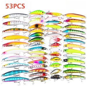 Nouveaux Leurres de Pêche Durs Kits d'Appâts Minnow Wobbler Crankbaits Couleurs Mixtes Hameçons Triples Matériel de Pêche Ensemble d'Appâts Durs - Product Image 3