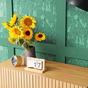 Pochoir mural floral <span class=keywords><strong>vintage</strong></span> pochoir de peinture pour la décoration intérieure pour murs et meubles Design de <span class=keywords><strong>fleurs</strong></span> élégantes au lieu de papier peint - Product Image 2
