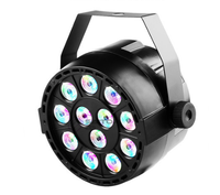 1W 12-eyes 3in1 mini lumière de scène en plastique RGB DMX512 led flat par light bar dance floor mariage DJ equipment Bar KTV