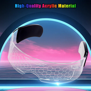 Lunettes LED multicolores <span class=keywords><strong>7</strong></span> couleurs, visière lumineuse pour concerts, clubs et raves avec mode respiration - Product Image 6