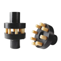 Accouplement flexible à broches SFS OEM de haute qualité et haute précision en acier au carbone 45, structure universelle, garantie 1 an