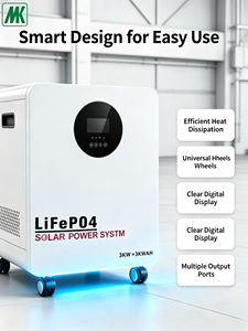 Système de Générateur Solaire Portable 5000Wh avec Batterie LiFePO4 Renouvelable 8 Cellules 25.6V 180AH pour la Recharge et la Sauvegarde à Domicile - Product Image 4