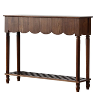 Console Moderne en Bois Massif avec Miroir et Rangement pour Villa, Salon et Entrée – Décoration Durable pour la Maison