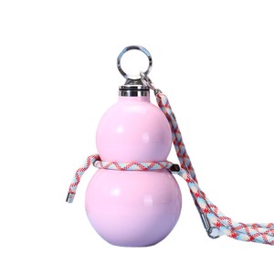 Gourd Shaped Insulated Water Bottle 316 Stainless Steel Portable Sports Bottle With Carrying Strap And Straw - Product Image 4