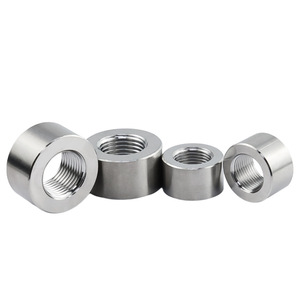 304 Stainless Steel Welded Plug Base Internal Thread Connector 1 2 3 4 6 Inch ASTM Standard Round Section - Product Image 1