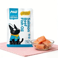85g Makanan Basah Kucing Tinggi Protein Rendah Lemak 3 Rasa Salmon & Ayam dalam Kemasan Pouch