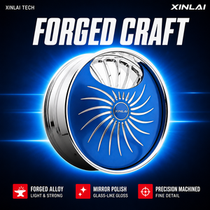 ล้อฟอร์จคุณภาพ XINLAI ขนาด 20 21 22 นิ้ว 5x115 สีโครเมียมขัดเงาสีน้ำเงิน ดิสก์เต็มวง สำหรับ Chrysler 300C Dodge Charger รุ่นหรู - Product Image 4