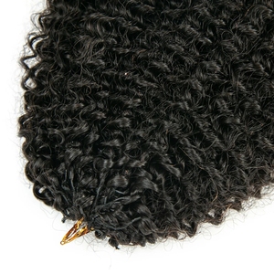 Nouvelles extensions de cheveux humains en crochet tressé, installation et retrait plus rapides, 100% cheveux humains, <span class=keywords><strong>afro</strong></span> bouclé, ajustement du volume des cheveux librement - Product Image 6