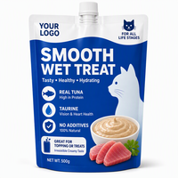 Pochette d'emballage pour nourriture humide pour chat avec bec verseur |   Sac de recharge pour aliments pour animaux de compagnie stérilisé en autoclave de qualité alimentaire avec logo personnalisé pour chats