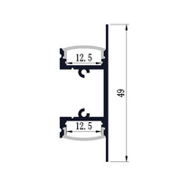 Profilé LED en alliage d'aluminium mural 14*19mm, profil en T, anodisation T5, température de couleur 2700-6500K, éclairage LED