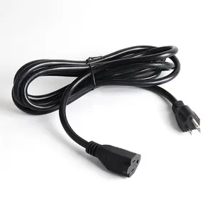 North American Hot Selling Custom Length Color 3 Pin Heavy Duty UL Extension Cord