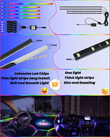 18 1 Symphony Dual Zone RGB 64 Lumières LED de sol de voiture en acrylique, éclairage d'ambiance coloré, état neuf, accessoires de voiture