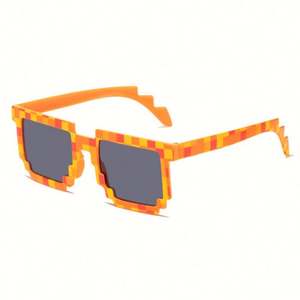 Lunettes de soleil personnalisées amusantes style dessin animé hip-hop UV400 pour fête d'anniversaire, cosplay, mosaïque de pixels, pour hommes et femmes - Product Image 5