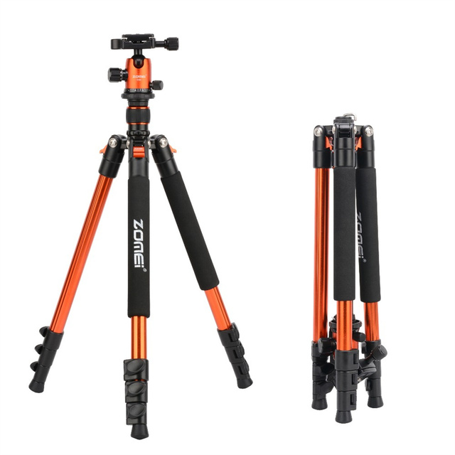 ZoMei Camera Tripod Load Telescopic Legs Tripod Q555 Aluminum Tripod Professional Vlog Stand 8kg