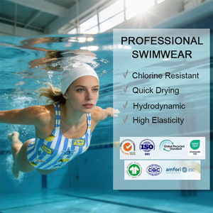 Traje de baño de una pieza para mujer, con espalda cruzada, resistente al cloro, de secado rápido, para natación de competición y <span class=keywords><strong>entrenamiento</strong></span>. - Product Image 2