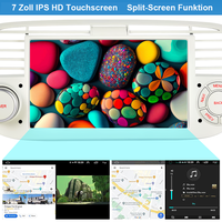 Autoradio Android 7 pouces avec Carplay sans fil, Android Auto, GPS, aide au recul, OBD2, émetteur FM, DVR, audio Hi-Fi, 1 an de garantie pour Fiat 500