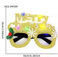 Lunettes LED de Noël style sapin de Noël très populaires pour enfants et adultes, décoration de fête, monture de lunettes de Noël