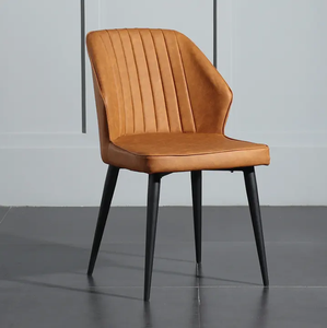 Sillas de comedor modernas de mediados de siglo pata de metal de pintura negra simple para sillas de comedor - Product Image 5