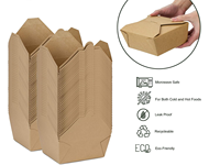 Boîtes à lunch marron kraft micro-ondables conteneur à emporter conteneur à emporter pour restaurant restauration et fête
