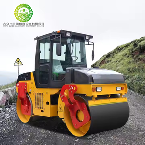 Compacteur routier vibrant à double tambour diesel 5-8 tonnes, entraînement hydraulique, moteur haute efficacité, certifié UE, pour asphalte - Product Image 4