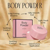 Poudre parfumée corporelle Luxfume naturelle absorbante pour femme – Garde la peau sèche et confortable pour le sport, l'été et après la douche