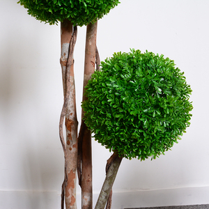 150cm 125cm Hauteur En Plein Air Bonsaï Artificiel <span class=keywords><strong>Buis</strong></span> Triple <span class=keywords><strong>Boule</strong></span> En Forme <span class=keywords><strong>De</strong></span> Plantes Artificielles Topiaire Arbres UV Rated Plantes En Pot - Product Image 2
