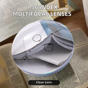 Lentes Progresivas de Plástico para Prescripción Médica 1.56, 12+2mm, HMC, 70mm de Diámetro, UV420, Dos Piezas, Resina Transparente Kingway, Protección Ocular - Product Image 2