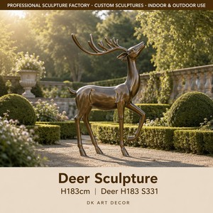 Escultura <span class=keywords><strong>de</strong></span> Ciervo Reclinado <span class=keywords><strong>de</strong></span> Fibra <span class=keywords><strong>de</strong></span> Vidrio S331, Estatua <span class=keywords><strong>de</strong></span> Cierva Sika para Decoración <span class=keywords><strong>de</strong></span> Jardín, Césped, Interior y Vestíbulo, Arte Animal <span class=keywords><strong>de</strong></span> FRP - Product Image 1