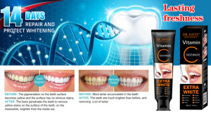 Le dentifrice à la vitamine C DR.DAVER blanchit <span class=keywords><strong>les</strong></span> <span class=keywords><strong>dents</strong></span> pâte blanche OEM ODM marque privée - Product Image 5