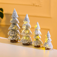 Mini sapin de Noël en cèdre en forme de tour de 15 à 30 cm, nouvelle décoration floquée pour la scène de Noël