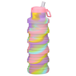 Silicone <b>Foldable</b> <b>Water</b> <b>Bottle</b> Unisex Travel Sports <b>Water</b> Cup Large-Capacity Storage <b>Foldable</b> <b>Water</b> Cup - Product Image 4