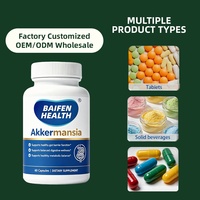 Comprimés de soutien digestif pour la santé intestinale à base de plantes Akkermansia Muciniphila, marque privée OEM/ODM - Formule végétalienne naturelle pour adultes