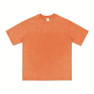 เสื้อยืดสตรีทสไตล์วินเทจทรงโอเวอร์ไซส์ แขนสั้น ผ้าหนา 300 กรัม ทรงปกติสำหรับผู้ชาย สไตล์ฮิปฮอป พิมพ์ลายตัวอักษร - Product Image 4