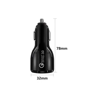 3.1A QC3.0 <b>12V</b> 24V Car Adapter <b>Socket</b> Splitter Cigarette Lighter with Dual USB Fast Charging Ports - Product Image 5