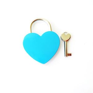 高品质彩色紧凑型心形锁挂锁彩色耐用心形挂锁 - Product Image 2