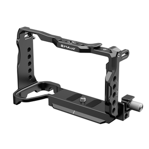 Jaula de gran oferta para So.ny A6400/A6700/<span class=keywords><strong>A7</strong></span> <span class=keywords><strong>III</strong></span>/para <span class=keywords><strong>Canon</strong></span>, para cámara Digital Nikon ZFC/Z6III PULUZ, mango de madera de Metal - Product Image 1